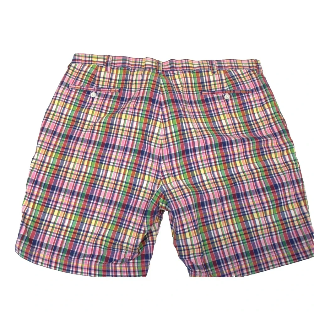 Polo Ralph Lauren Indian Madras Colorful Plaid Shorts Men's 42 Inseam‎ 9 In.